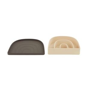 OYOY Living Design: Rainbow Plate & Bowl - Choko / Vanilla
