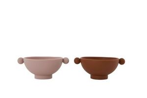 Tiny Inka Bowl, Pack of 2 - Caramel / Rose