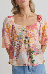 Tops: IVY & JACK HEALING SWING TOP - PEACH FLORAL