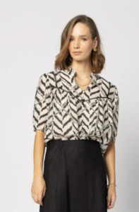 Drama The Label: DRAMA THE LABEL DALILA TOP - BLACK ZEBRA - 1279