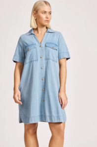 EB & IVE MELENIA DENIM SHIRT DRESS - DENIM - 2599101