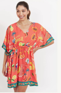 HAVEN CABANA DRESS - BRASIL CORAL - 7810002