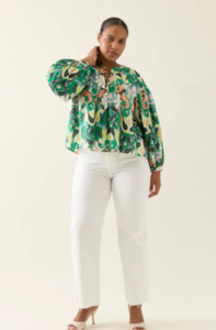 ISLE OF MINE AURORA BUTTON BLOUSE - PAISLEY - 4547412