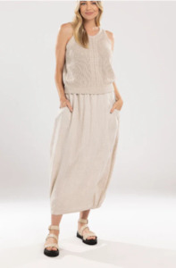 MI MOSO IDA BARRELL SKIRT - CREAM