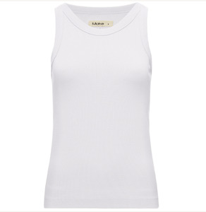 MOKE NZ EDE RIB TANK - WHITE - EDEWHT