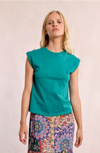 MOLLY BRACKEN LADIES KNITTED TEE - EMERALD GREEN - T2018DP-EME