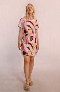 MOLLY BRACKEN LADIES WOVEN DRESS - LIGHT PINK DEEPA - P1228ADE-LIG