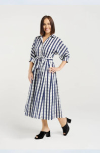 SEDUCE AVA DRESS - INK CHECK - S4043-2