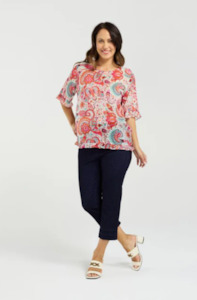 Seduce: SEDUCE DOROTHY TOP - SUMMER FOLIAGE - S4015-2