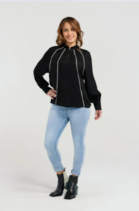 SEDUCE HASSEY TOP - BLACK - S3029B