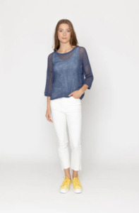 TWO BY TWO REBE TOP - NAVY - X31