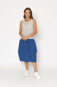 Two By Two: TWO BY TWO COOPER SKIRT - STEEL BLUE - 3069