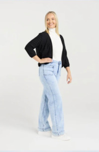 Zafina: ZAFINA QUINN CARDI - BLACK - Z3079B