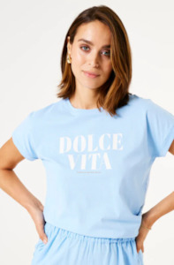 Garcia: GARCIA DOLCE VITA TEE - BLUE WAVE