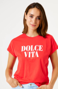 GARCIA DOLCE VITA TEE - RUBY RED