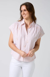 STELLA & GEMMA LINDY SHIRT - PINK STRIPE
