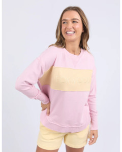 Foxwood: FOXWOOD SIMPLIFIED TONAL CREW - PALE PINK
