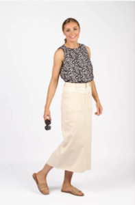 KNEWE SPIN SKIRT - NATURAL DENIM - K4038