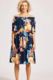 Eb & Ive Parisio Button Dress - Indigo Bloom - 2600917