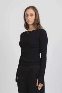 Federation: FEDERATION HARPER LS TOP - BLACK