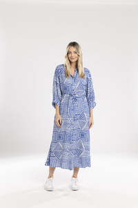MI MOSO DANI DRESS - BLUE PRINT