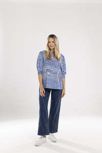 Mi Moso: MI MOSO FINLEY TOP - BLUE