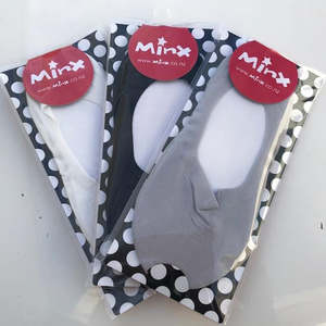MINX - COTTON SOCKETTE X 3 PACK - BLACK-WHITE-GREY