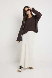 Skirts: RE:UNION LAGOS MAXI SKIRT - NATURAL