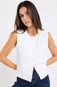 AMONG THE BRAVE - ALLEYWAY VEST TOP - CREAM