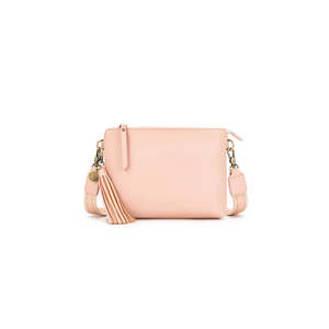 Bags: BLACK CAVIAR MAGGIE 3 COMPARTMENT CROSSBODY - PINK