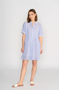 Knewe: KNEWE COCOON DRESS - BLUE STRIPE