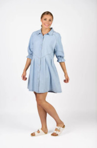 KNEWE PIPER DRESS - LIGHT WASH - K1045