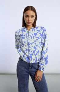 Lili Sidonio: LILI SIDONIO WOVEN JACKET - BLUE HOLBOX - TL416DE-BLU