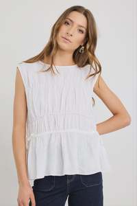STORIES TO BE TOLD CONTEXT SLEEVELESS TOP - IVORY