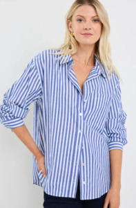 STORIES TO BE TOLD YOU GOT THIS OVERSIZED SHIRT - BLUE/WHITE STRIPE
