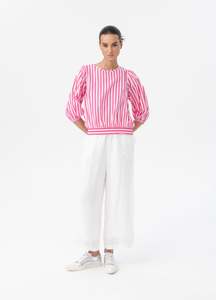 BLACKLIST ZURICH TOP - PINK STRIPE