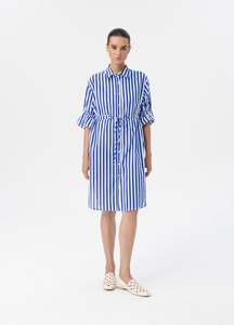 Blacklist: BLACKLIST VENA SHIRT DRESS - BLUE STRIPE