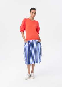 BLACKLIST COOPER SKIRT - BLUE STRIPE