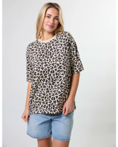 STELLA & GEMMA PORTER TEE - LEOPARD