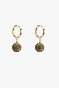 Antler: ANTLER GOLDEN MOSS EARRING - MOSS