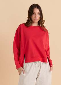 Betty Basics: BETTY BASICS IRIS SWEATSHIRT - RED