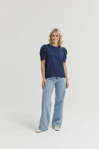 HOME-LEE THEA TOP - NAVY