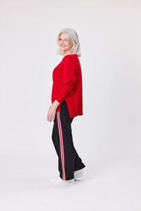 Lemon Tree Design: LEMON TREE DESIGN - CHLOE PANT - BLACK-RED STRIPE