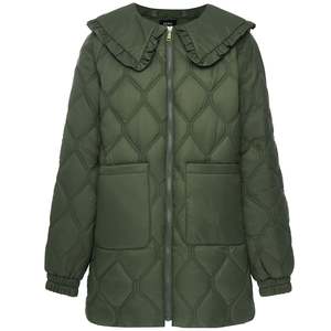 Moke Nz: MOKE NZ TESS QUILT COAT - OLIVE GREEN