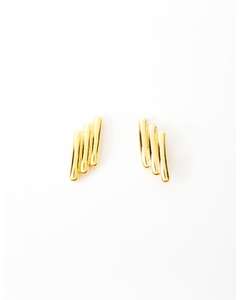 STELLA & GEMMA EARRINGS - SOLID BARS - GOLD