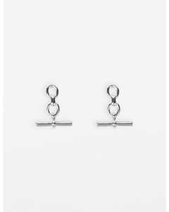Stella & Gemma Earrings - Chunky Fob - Silver