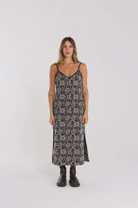 Thing Thing: THING THING SLINK DRESS - BLACK DAISY