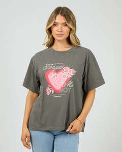 All About Eve: ALL ABOUT EVE FORGET ME NOT BOX TEE - CHARCOAL