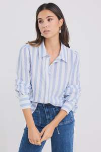 Products: AMONG THE BRAVE - SOLIDIFY L/S SHIRT - SKY BLUE STRIPE