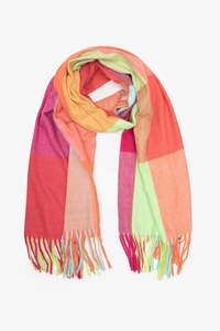 Antler: ANTLER - WINTER ZEST CHECK SCARF - MULTICOLOUR